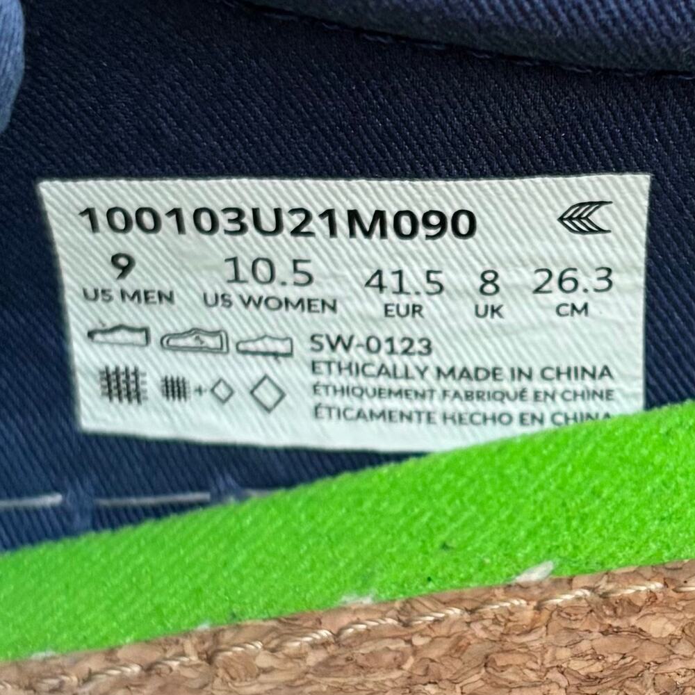 Cariuma Oca Low Shadow Sneakers Blue Canvas Organic Cotton Mens 9 Womens 10.5 - Picture 8 of 11